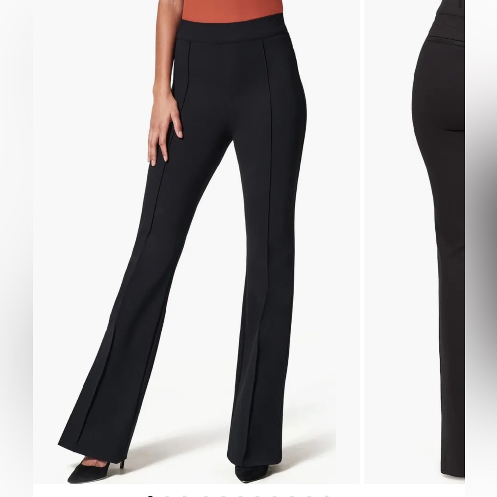 SPANX The Perfect Pant Black Hi-Rise Flare Size Medium